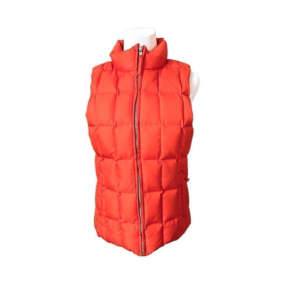 Gap Vintage Down Puffer Zipper Winter Washable Vest Orange Spice MEDIUM Outdoor